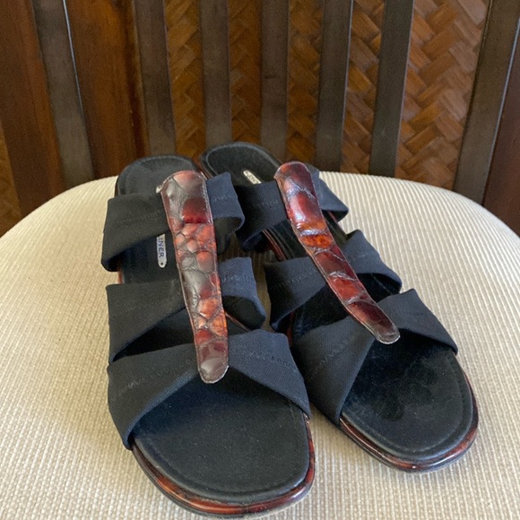 Donald J. Pliner - Black/tortoise elastic Sandal 11m - Picture 2 of 7